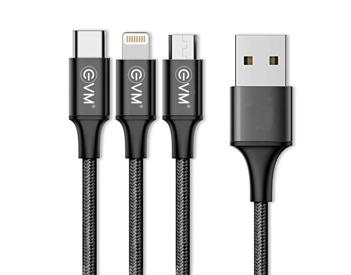 EVM TYPE C|MICRO|IPHONE CHARGER CABLE 3 IN 1